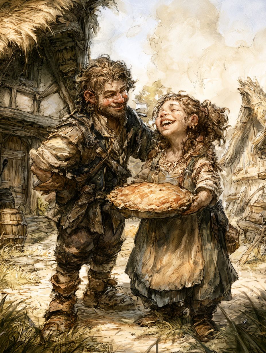 A depiction of the Halflings, part of Auldwyn, a Neverwinter Nights EE persistent world